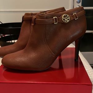 New Coach Salena Ankle Boots Dark Saddle 9.5